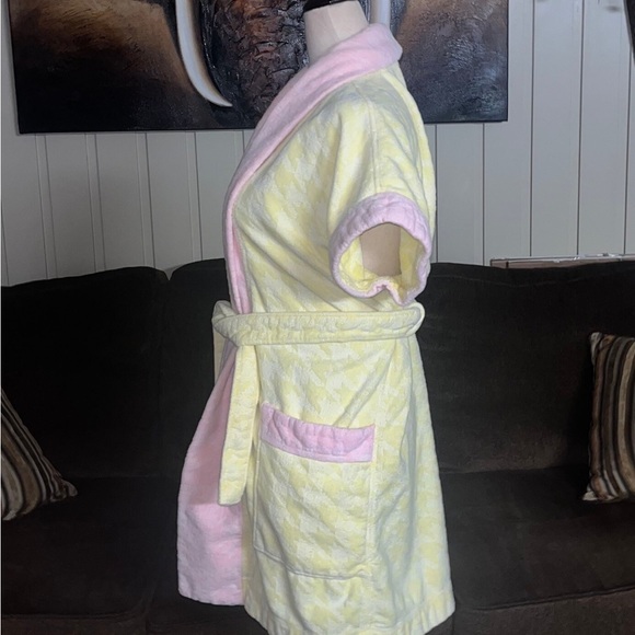 Fernando Squette • Vintage • Beach Bathrobe • Yellow/ Pink • Size Small (P) - Picture 9 of 12